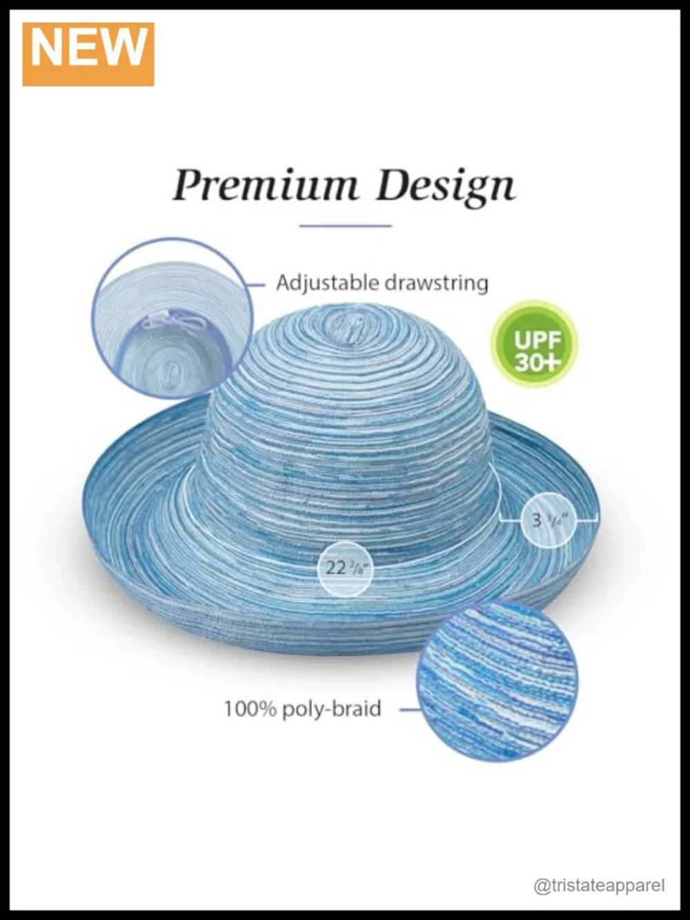 Women's UPF 30+ Wide Brim Sun Hat - Packable Adjustable Travel Beach Hat